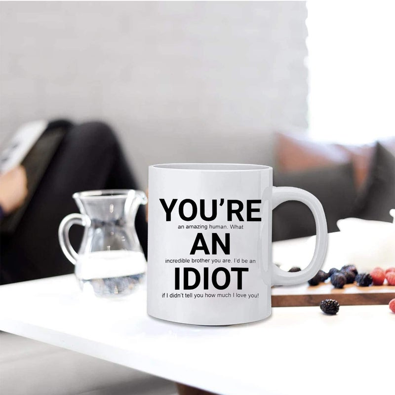 KMCH Kwieema Brother Gift Brother Coffee Mug Birthday Christmas Gifts from Sister Fatherâ€™s Day Gifts Coffee Mugs - Image 5